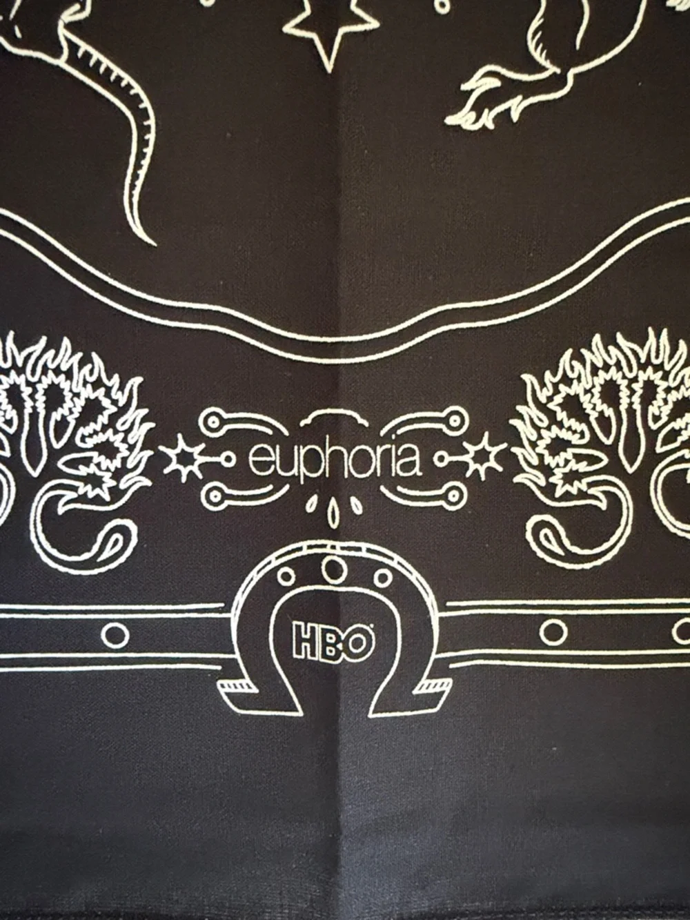 Euphoria Season 3  Black & White Western Bandana